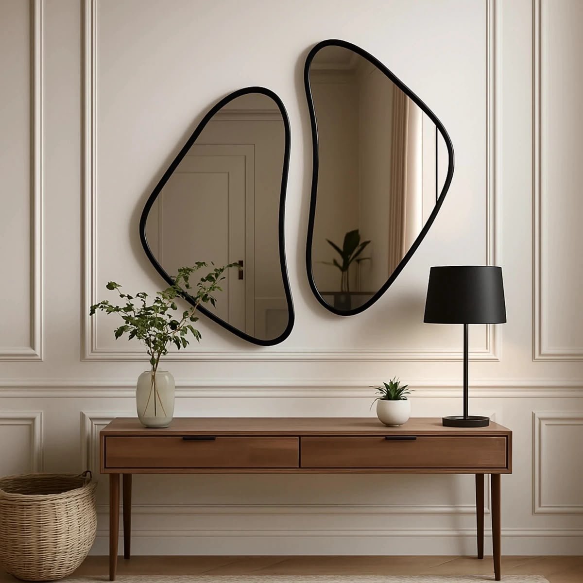 Full-length LED mirror for a dressing area