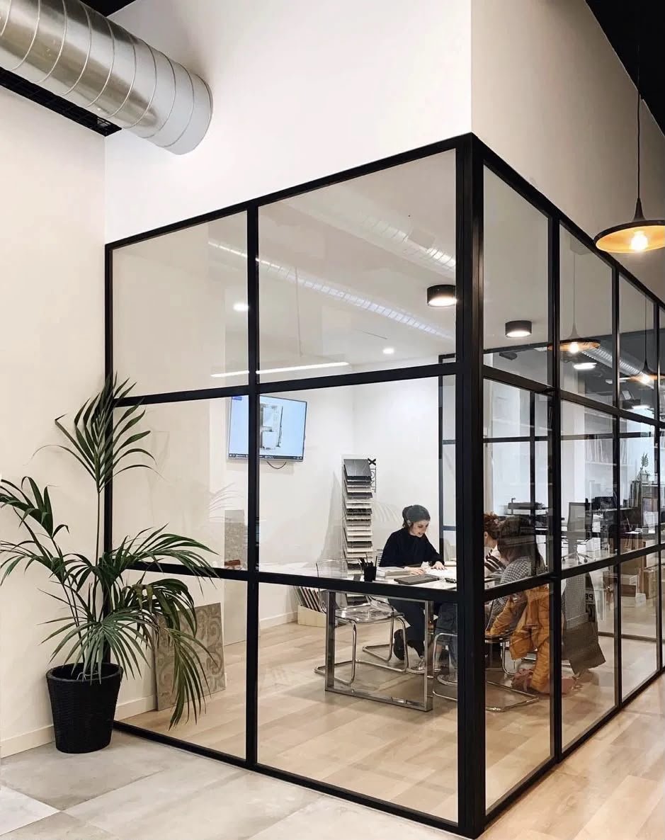 Privacy glass film solution in a professional office