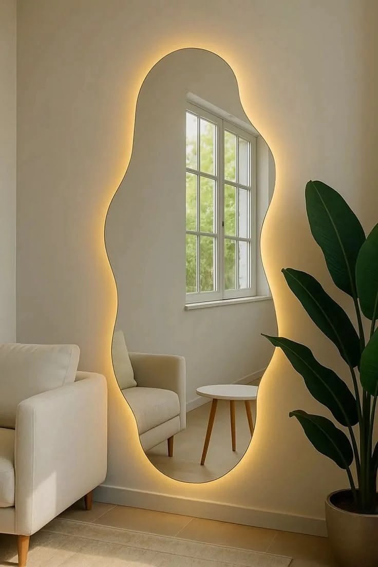 LED mirror for salon and commercial interiors