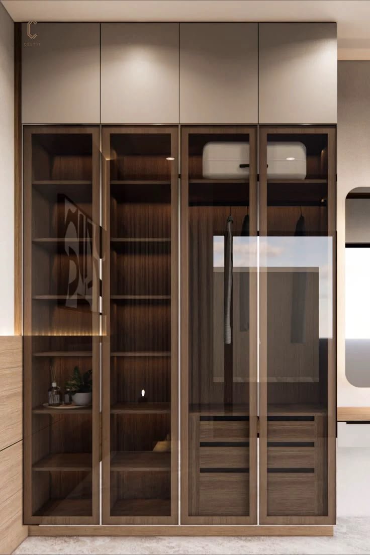 Sliding wardrobe aluminium profile doors
