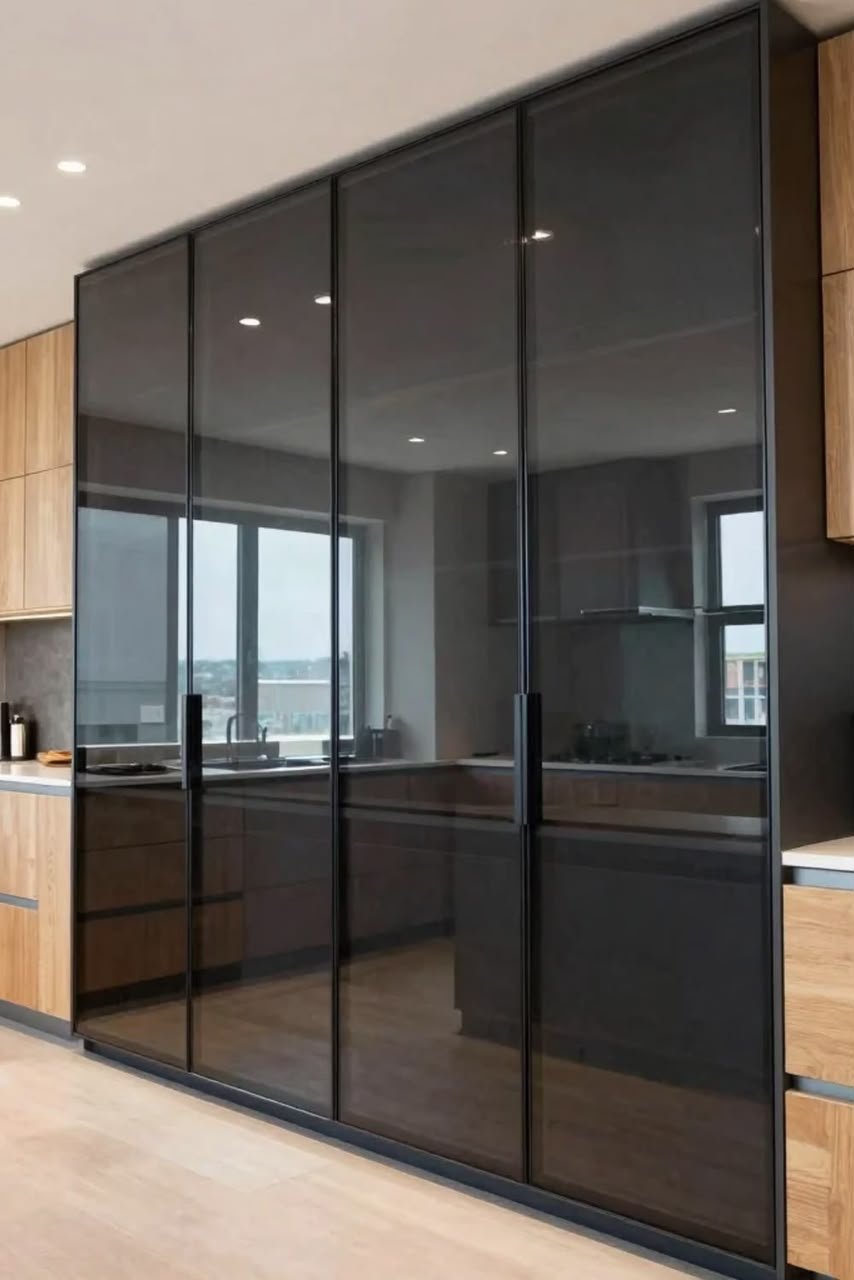 Modern sliding wardrobe profile system