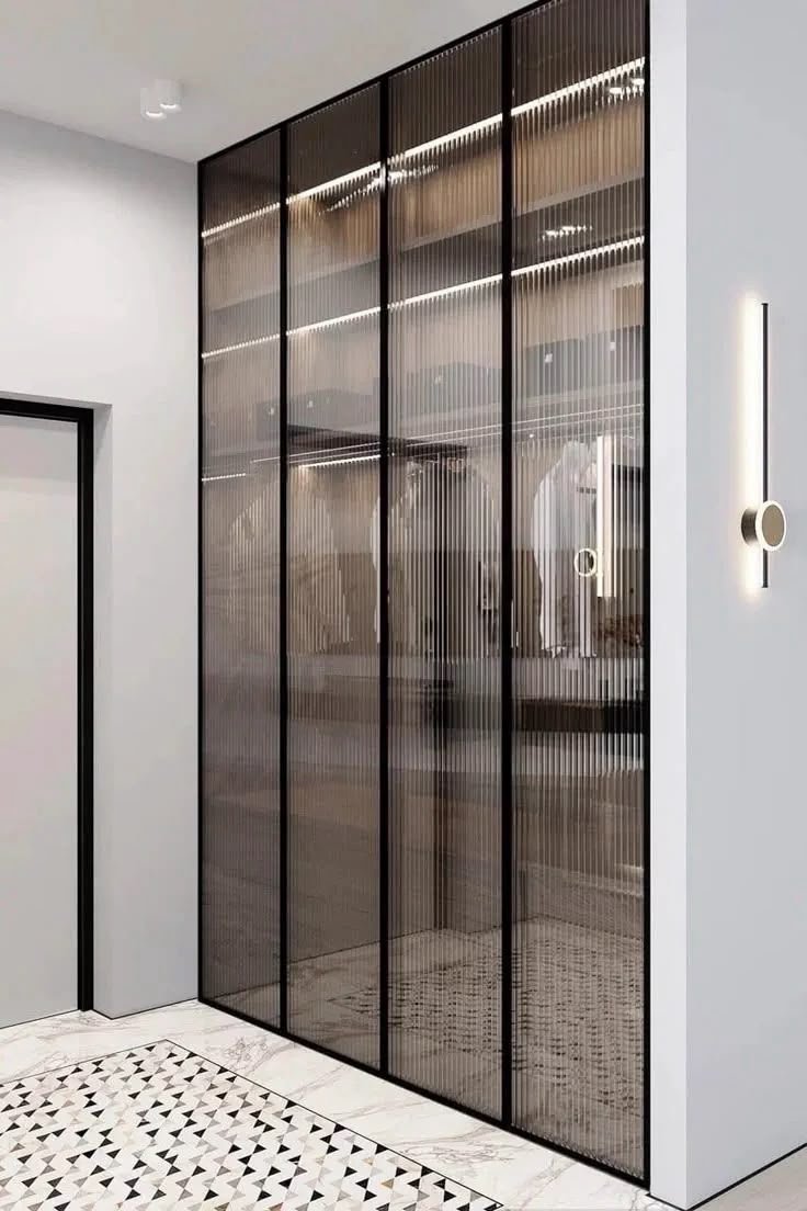 Wardrobe aluminium profile frame and panel finish