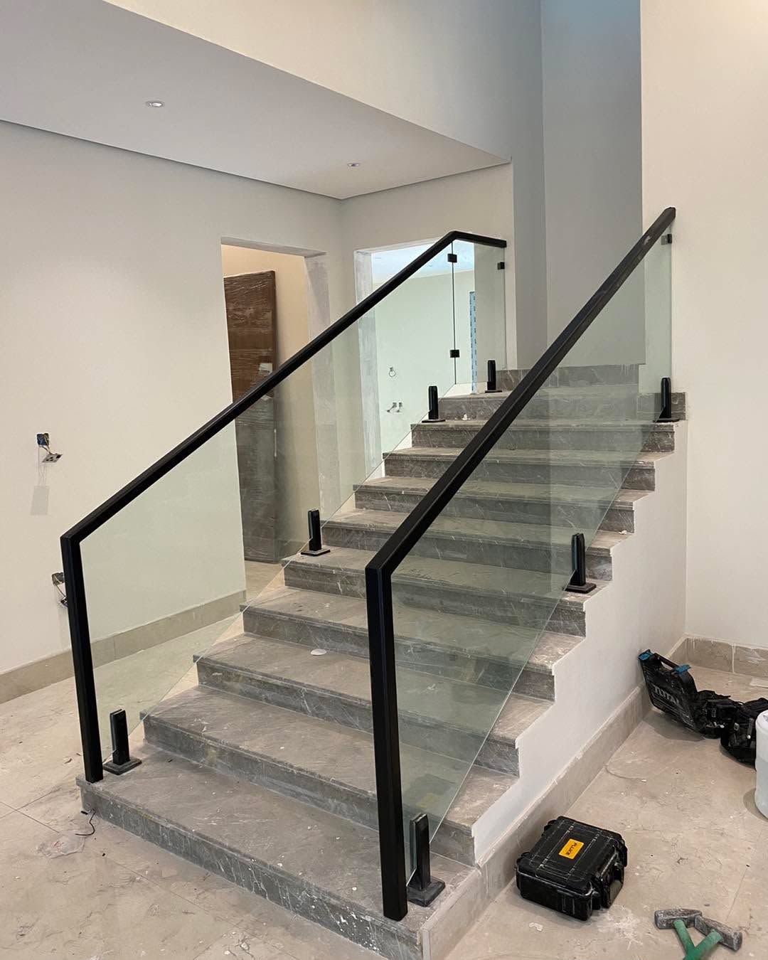 Customized glass railing fittings and finish