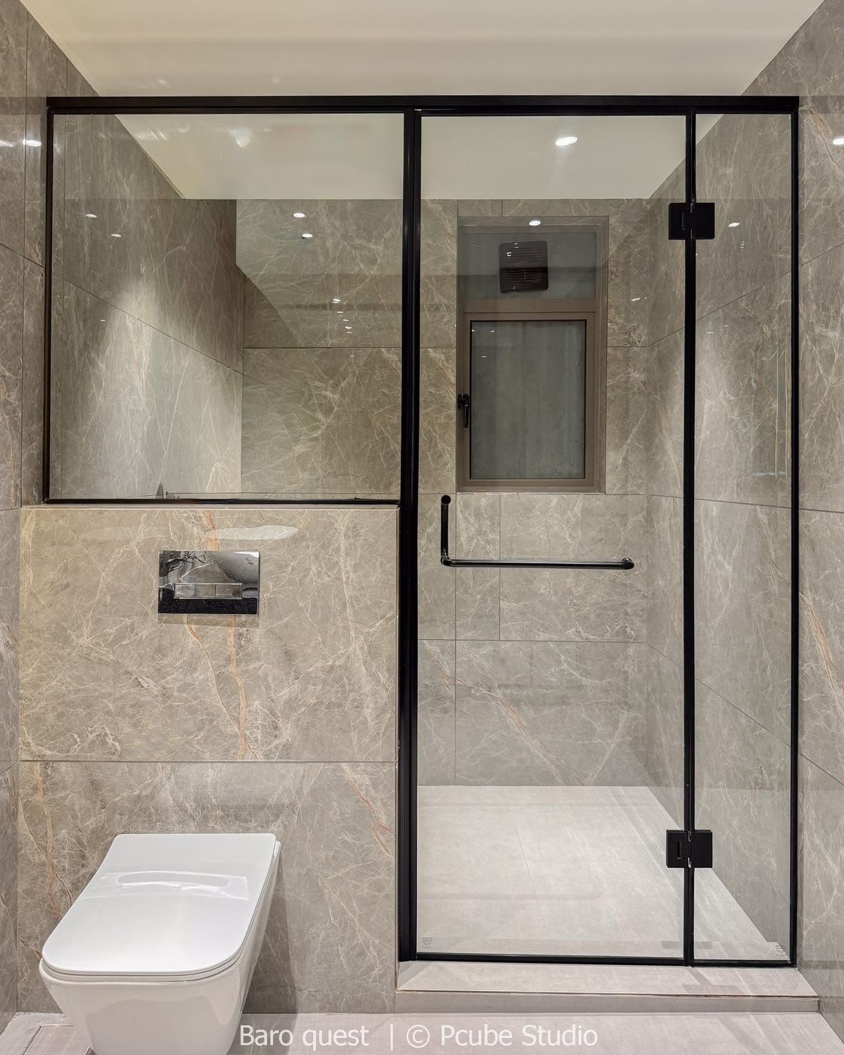 Premium glass shower bathroom cubicle installation